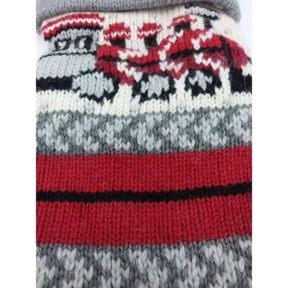 Pottery Barn Kids Alex Natural Fair Isle Train Wool Christmas Xmas Stocking - Picture 3 of 16